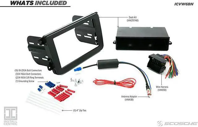 Alt view image 2 of 3 - Centric ICVW6BN Compatible with Select Volkswagen 200615 Double DIN Complete ation Solution wInterface for ing an Aftermarket Stereo