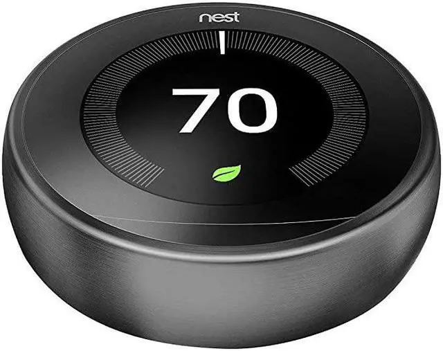 Alt view image 3 of 5 - Nest Learning Thermostat Programmable Smart Thermostat for Home 3rd Generation Nest Thermostat Works with Alexa Black