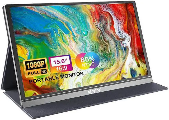 Main image of Portable Monitor  156inch 1080P FHD USBC Laptop Monitor HDMI Computer Display HDR IPS Gaming Monitor wPremium Smart Cover Screen Protector Speakers for Laptop PC MAC Phone PS4 Xbox Switch
