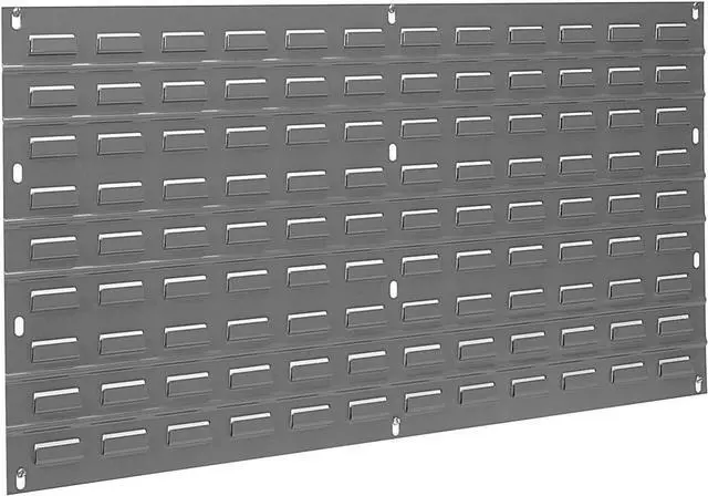 Main image of Akro-Mils 30136 Heavy Duty Wall Mount Garage Storage Steel Louvered Panel | Wall Storage Bin Hanging Organizer System for AkroBins, 36-Inch W x 19-Inch H, Grey, Single