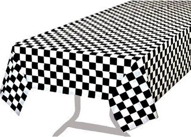 Main image of BRICHBROW Pcs of 2 Premium Plastic Checkered Flag Tablecloths