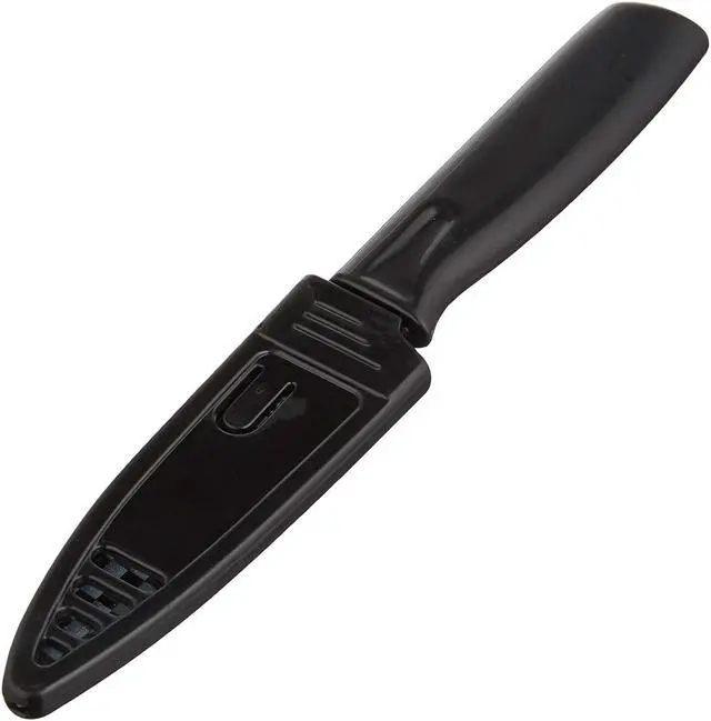 Main image of Mercer Culinary Non-Stick Paring Knife with ABS Sheath, 4 Inch, Black, 1 Pack