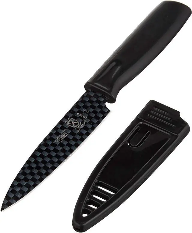Alt view image 2 of 6 - Mercer Culinary Non-Stick Paring Knife with ABS Sheath, 4 Inch, Black, 1 Pack