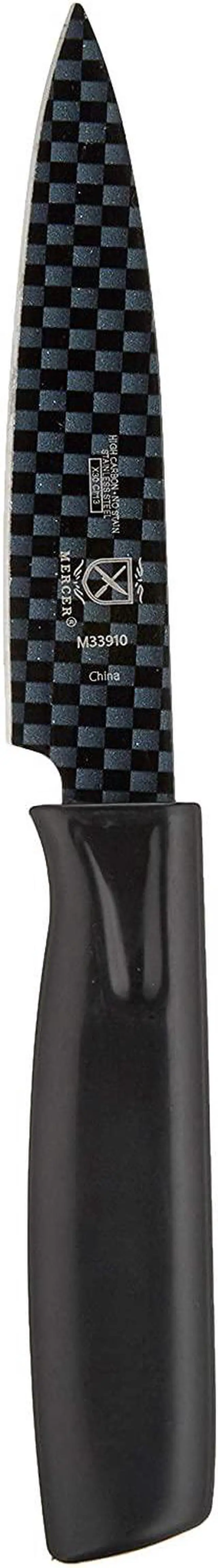 Alt view image 4 of 6 - Mercer Culinary Non-Stick Paring Knife with ABS Sheath, 4 Inch, Black, 1 Pack