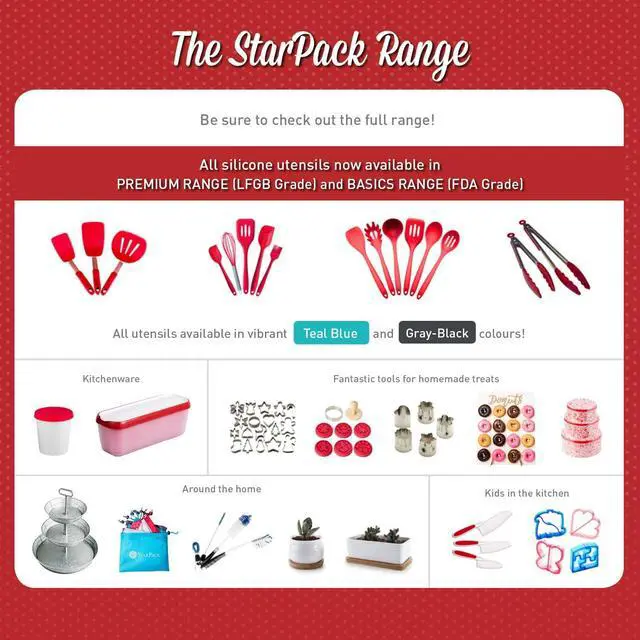 Alt view image 3 of 3 - StarPack Basics Silicone Spatula Set of 2 (1 Small, 1 Large), High Heat Resistant to 480°F, Hygienic One Piece Design, Non Stick Rubber Cooking Utensil Set (Gray Black)