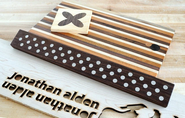 Alt view image 5 of 6 - Magnetic Wooden Knife Bar Holder Strip, Cherry or Walnut, 12, 16, 20, or 24 Inch (16 Inch, Walnut)