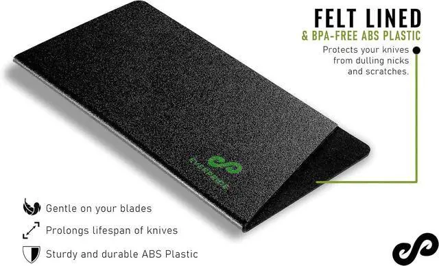 Alt view image 2 of 6 - EVERPRIDE Butcher Chef Knife Edge Guard - Wide Knives Blade Edge Protectors - Meat Cleaver Knife Sheath - BPA-Free Chef Knife Cover Fits Blades Up To 8 x 4 Knives Not Included
