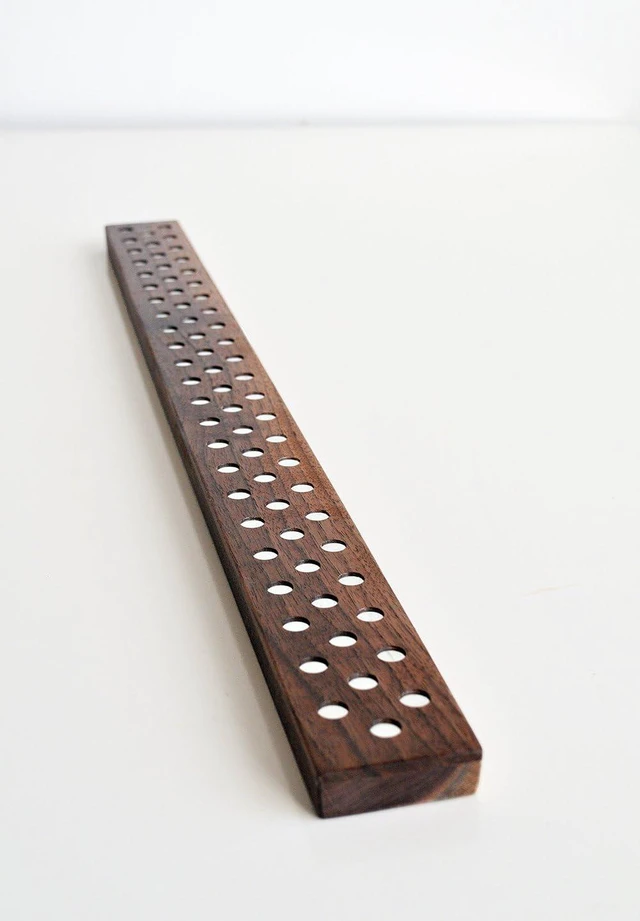 Alt view image 4 of 6 - Magnetic Wooden Knife Bar Holder Strip, Cherry or Walnut, 12, 16, 20, or 24 Inch (16 Inch, Walnut)