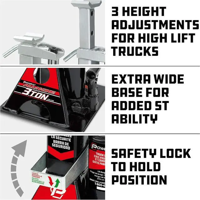 Alt view image 3 of 7 - 3 Ton, Bottle Jack and Jack Stands in One, 6000 Pound All-in-One Car Lift, Heavy Duty Vehicle Unijack, 640912