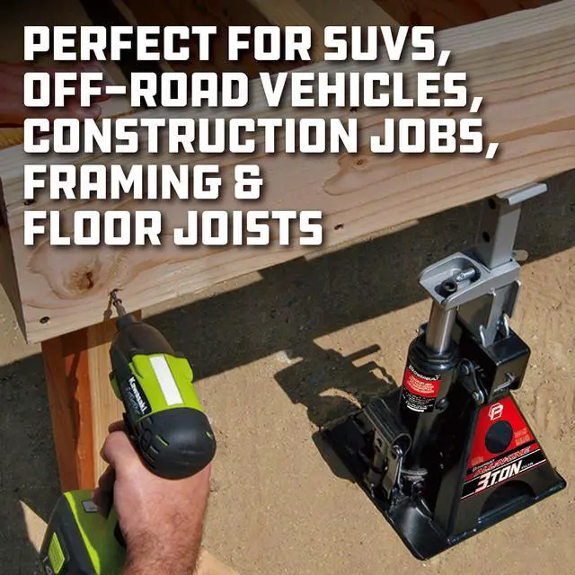 Alt view image 5 of 7 - 3 Ton, Bottle Jack and Jack Stands in One, 6000 Pound All-in-One Car Lift, Heavy Duty Vehicle Unijack, 640912