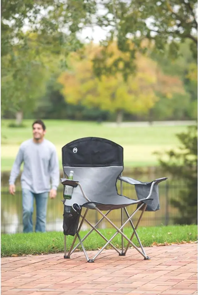 Alt view image 2 of 7 - Coleman Camping Chair with Built-in 4 Can Cooler