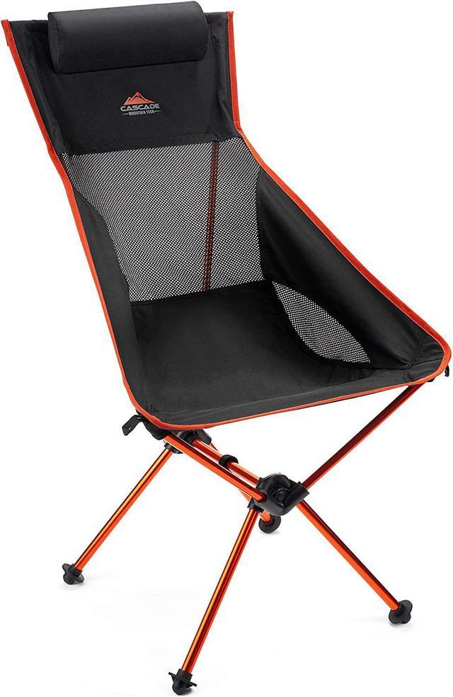 High back backpacking store chair