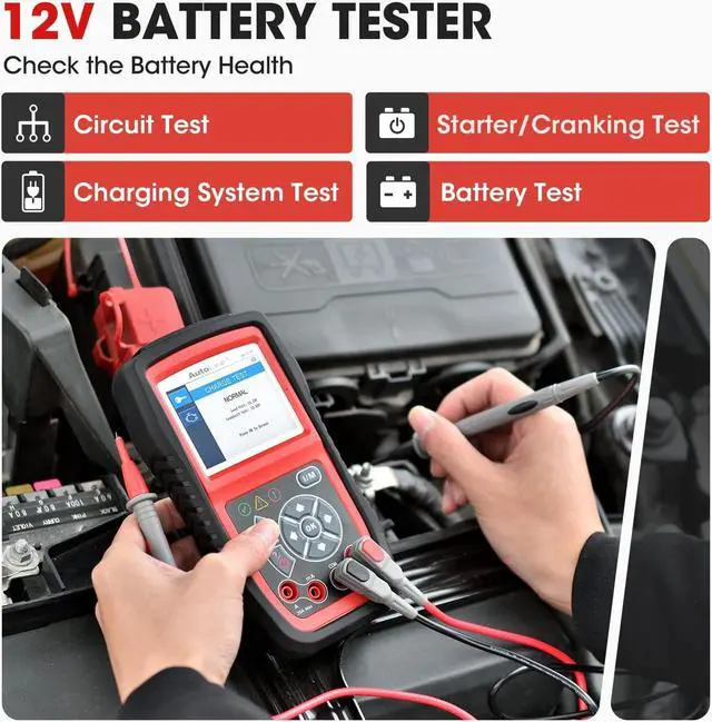 Alt view image 4 of 7 - Autel AL539B OBD2 Scanner, 3-in-1 Code Reader Battery Tester Avometer for 12 Volts Batteries, Full OBDII Diagnosis and Circuit Starting & Charging Systems Test, All Enhanced Ver. of AL519 AL539