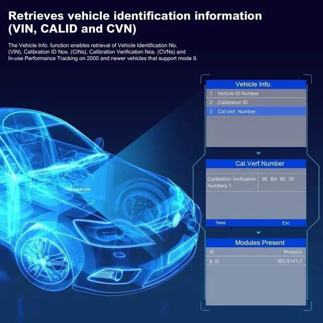 Alt view image 4 of 7 - AL519 OBD2 Scanner, 2024 Newest Professional Mechanic OBDII & CAN Car Diagnostic Code Reader Tool for Check Engine Light, One-Click Smog Check, DTCs Lookup, Upgraded Ver. of AL319/ MS309