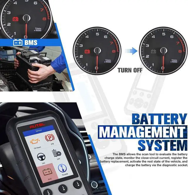Alt view image 7 of 7 - Autel MaxiDiag MD806 OBD2 Scanner, ABS SRS Engine Transmission Four Systems Diagnostic Scan Tool with Oil Reset EPB SAS BMS for Specific Vehicles Up to 2015, Auto VIN, Live Data, Lifetime Free Update