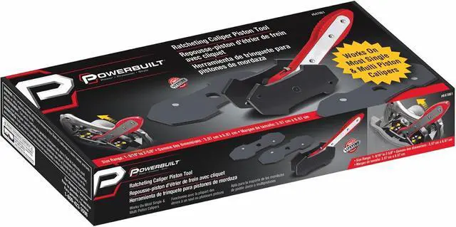 Alt view image 6 of 6 - Ratcheting Caliper Piston Tool Set, Brake Caliper Press, Size Range:1-1/2 to 2-5/8, Includes 2 Sets of Push Plates - 647861