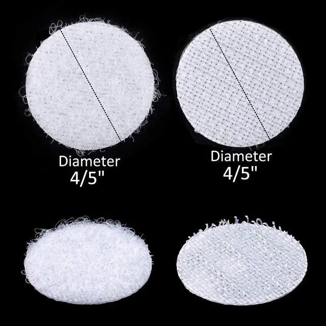 Alt view image 2 of 7 - JANYUN 300pcs (150 Pairs) Self Adhesive Dots, 0.79inch Diameter | Hook and Loop Fastener Circles, Nylon Sticky Back Dots, for School Classroom Home Office Use