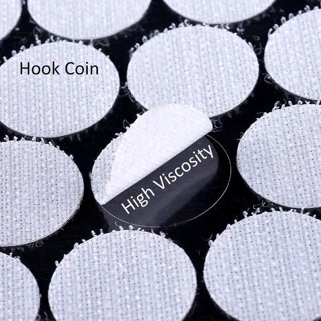 Alt view image 3 of 7 - JANYUN 300pcs (150 Pairs) Self Adhesive Dots, 0.79inch Diameter | Hook and Loop Fastener Circles, Nylon Sticky Back Dots, for School Classroom Home Office Use