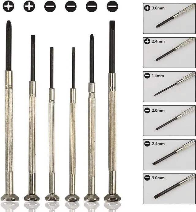 Alt view image 2 of 7 - Kingsdun Eyeglass Repair Kit with 1100pcs Eye Glass Screws & Nose Pads Include 6pcs Phillips Flat Head Screwdriver Set & Curved Tip Tweezer for Sunglasses,Watch Clock (Small)