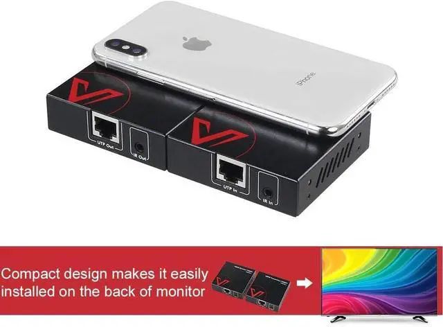 Alt view image 4 of 7 - AV Access 1080P HDMI Extender 164ft Over Cat6, HDMI Over Ethernet