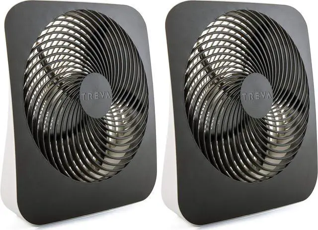 Main image of Treva 10-Inch Portable Desktop Air Circulation Battery Fan - 2 Cooling Speeds