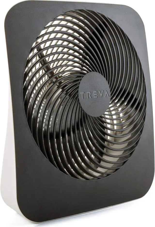 Alt view image 2 of 7 - Treva 10-Inch Portable Desktop Air Circulation Battery Fan - 2 Cooling Speeds