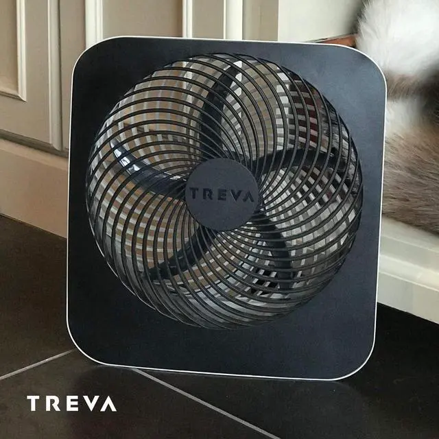 Alt view image 7 of 7 - Treva 10-Inch Portable Desktop Air Circulation Battery Fan - 2 Cooling Speeds