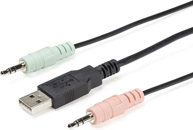 Alt view image 3 of 5 - 2 Port DisplayPort KVM Switch - 4K 60Hz - Compact Dual Port UHD DP 1.2 USB Desktop KVM Switch with 4ft Cables & Audio - Bus Powered & Remote Switching - MacBook ThinkPad (SV211DPUA4K)