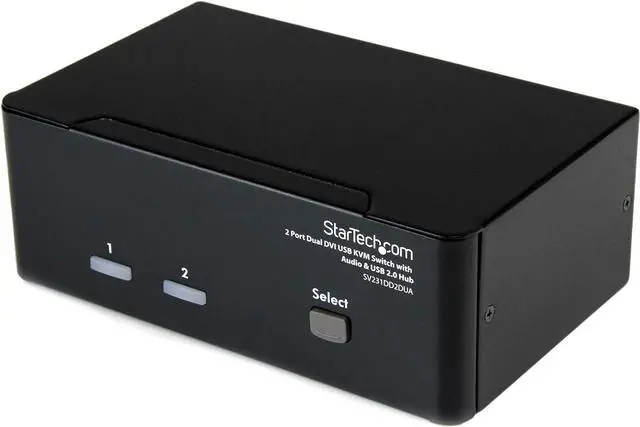 Main image of DVI KVM Switch with Audio & USB 2.0 Hub  2-Port USB KVM Switch - 1920 x 1200 - Dual Monitor KVM Switch (SV231DD2DUA)