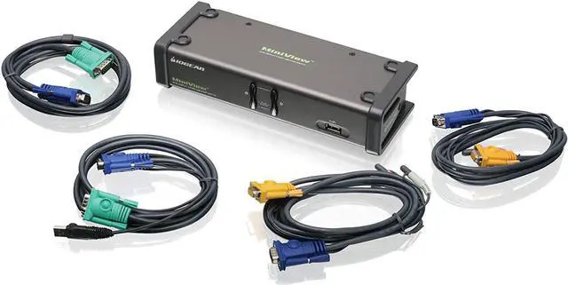Main image of IOGEAR 2-Port Dual View KVM Switch with Audio and USB Peripheral Sharing, w/Full Set of Cables, (GCS1742 TAA Compliant)