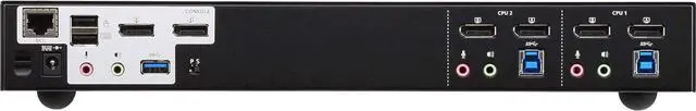 Alt view image 4 of 7 - ATEN CS1942DP 2 Port 4K DisplayPort KVM Switch Dual Monitor KVM Switch, Share USB Peripherals, Independent KVM, USB, and Audio Switching with True 4K 1.8M HDMI 2L-7D02HDP Bundle