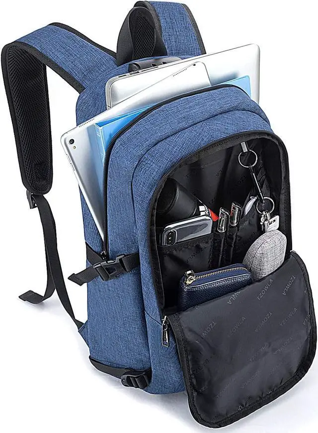 Alt view image 2 of 7 - Tzowla Travel Laptop Backpack Water Resistant Anti-Theft Bag with USB Charging Port and Lock 15.6 Inch Computer Business Backpacks for Women Men College School Student Gift,Bookbag Casual Daypack