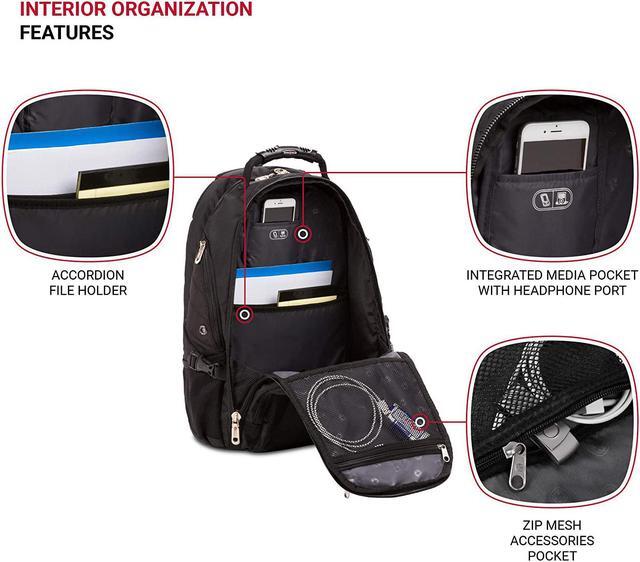 Alt view image 4 of 7 - SwissGear 1900 Scansmart TSA 17-Inch Laptop Backpack, Black, 19
