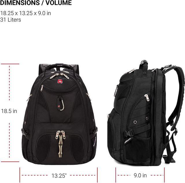 Alt view image 6 of 7 - SwissGear 1900 Scansmart TSA 17-Inch Laptop Backpack, Black, 19