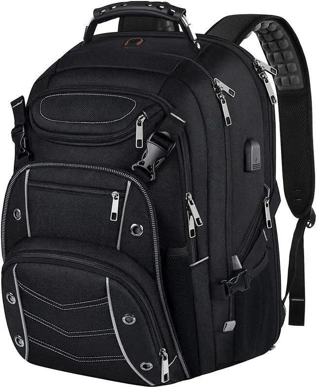 Main image of VECKUSON 18.4 Laptop Backpack for unisex, 60L Extra Large Gaming Laptops Back Bag with USB Charger Port,TSA Friendly Flight Approved and RFID Anti-Theft Pocket Heavy-duty Pack,21.3*15.7*11.8inch Grey
