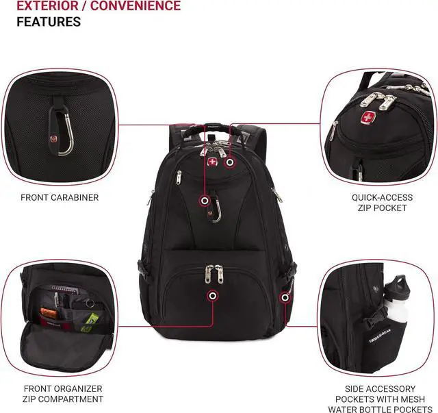 Alt view image 3 of 7 - 5977 ScanSmart Laptop Backpack Black 17-Inch