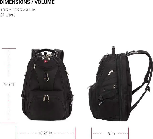 Alt view image 6 of 7 - 5977 ScanSmart Laptop Backpack Black 17-Inch