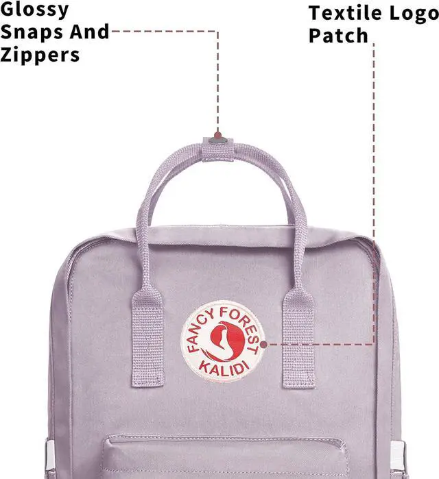 Alt view image 4 of 7 - KALIDI Casual Laptop Backpack 15 Inches Square Daypack Totepack Travel Bag | Anti Splash Multi Pockets Classic Adjustable Rucksack For Outdoor Sports College Hiking Gym Camping Women, Purple