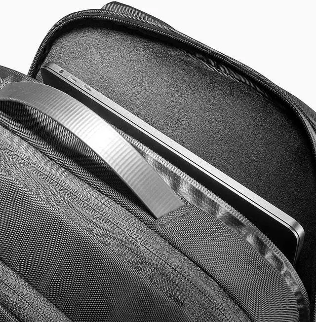 Alt view image 3 of 7 - tomtoc 15.6 Inch Professional Business Laptop Backpack, Premium Cordura Material Waterproof Travel Computer Backpack Rucksack with Large Capacity, 26L
