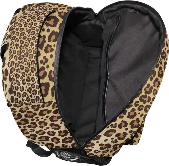 Alt view image 6 of 7 - ALAZA Animal Leopard Print Brown Stylish Backpack Purse for Women Girls Kids School Personalized Laptop iPad Tablet Travel School Bag with Multiple Pockets