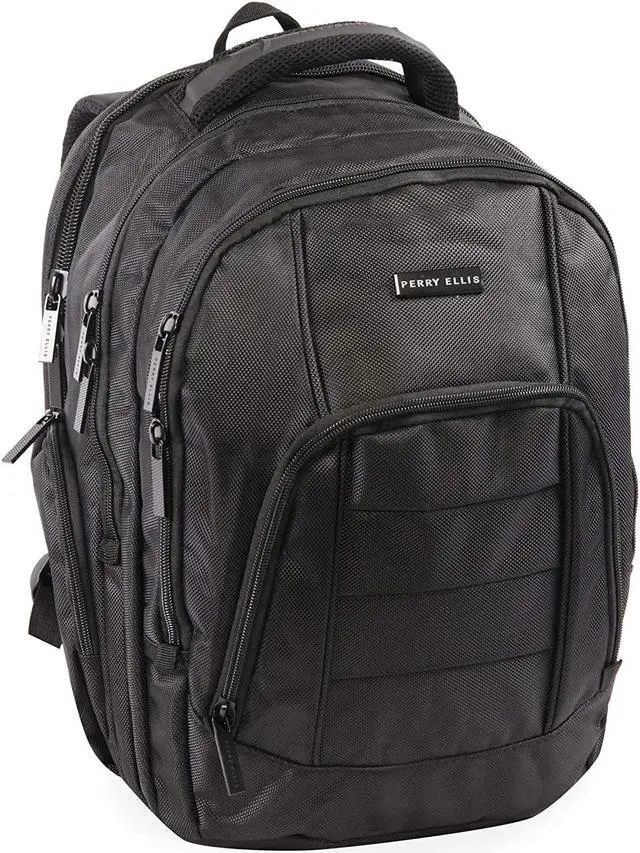 Main image of Perry Ellis M200 Business Laptop Backpack, Black