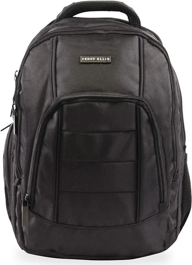 Alt view image 2 of 7 - Perry Ellis M200 Business Laptop Backpack, Black