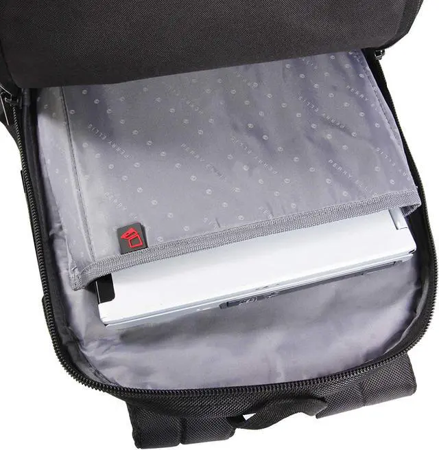 Alt view image 4 of 7 - Perry Ellis M200 Business Laptop Backpack, Black
