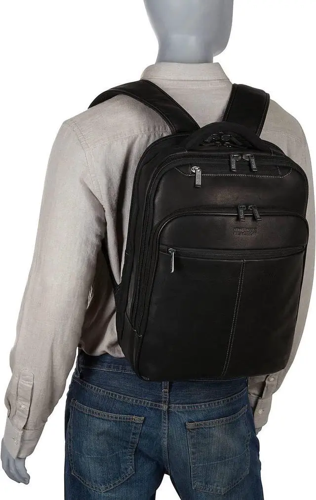 Alt view image 4 of 10 - kenneth cole reaction the manhattan 16" colombian leather slim rfid laptop