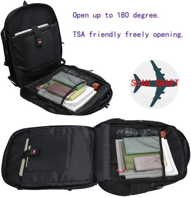 Alt view image 4 of 7 - Laptop Backpack 19 Inches computer Bag 50 L Large Travel backpack with USB Charging Port