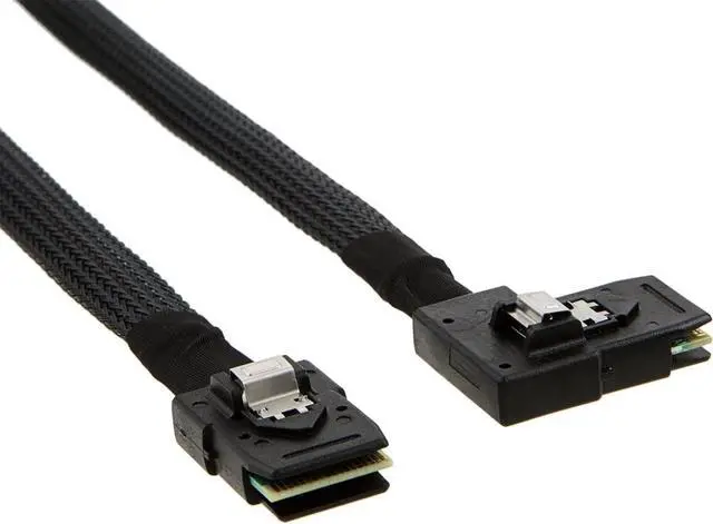 Alt view image 3 of 4 - CableCreation Internal Mini SAS to Mini SAS Cord, SFF-8087 to Left Angle SFF-8087 Cord, Compatible with RAID or PCI Express Controller, 2.5FT /0.75M