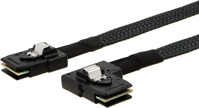 Main image of CableCreation Internal Mini SAS to Mini SAS Cord, SFF-8087 to Left Angle SFF-8087 Cord, Compatible with RAID or PCI Express Controller, 2.5FT /0.75M