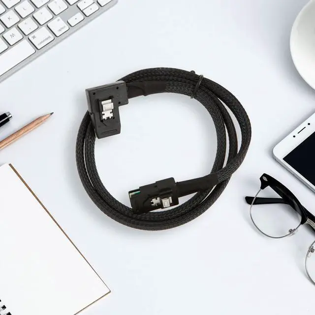 Alt view image 4 of 4 - CableCreation Internal Mini SAS to Mini SAS Cord, SFF-8087 to Left Angle SFF-8087 Cord, Compatible with RAID or PCI Express Controller, 2.5FT /0.75M