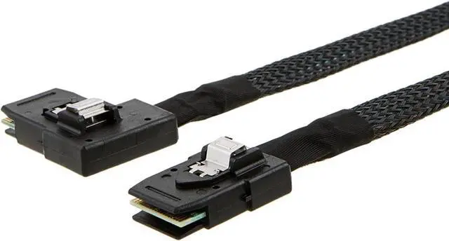Main image of CableCreation Internal Mini SAS SFF-8087 to Right Angle SFF-8087 Cord, Internal Mini SAS to Mini SAS Cable, Compatible with RAID or PCI Express Controller, 2.5FT /0.75M