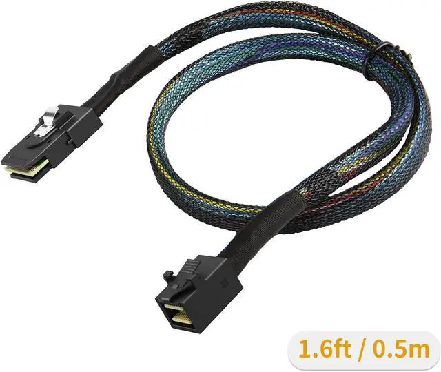 Alt view image 7 of 7 - CableCreation Internal Mini SAS HD Cable, 1.6FT Mini SAS SFF-8643 to Mini SAS 36Pin SFF-8087 Cable, Mini SAS 36Pin to SFF-8643 Cable, 0.5M